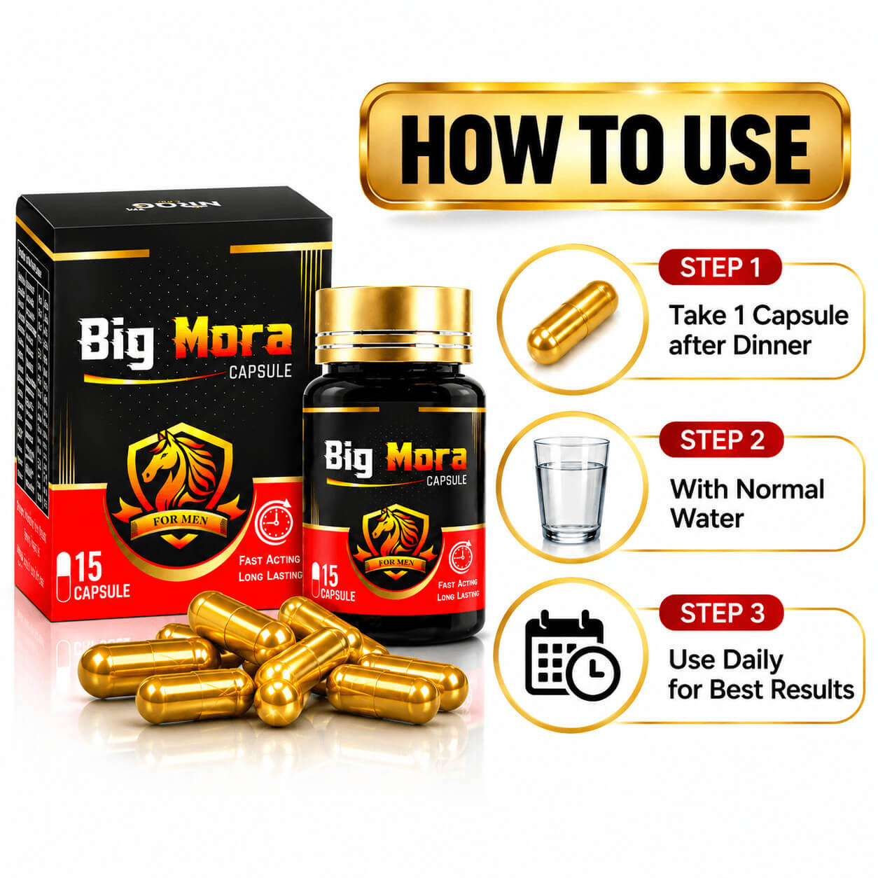 Big Mora Capsule – Ayurvedic Herbal Wellness & Vitality Support for Men — image 5