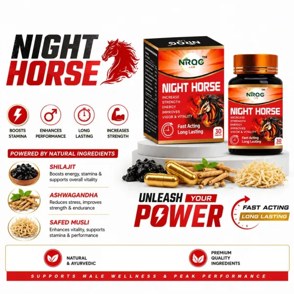 Night Horse Capsule – 16+ Ayurvedic Ingredients