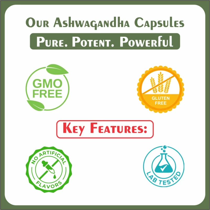 Nirog Lab Ashwagandha Capsule - Increases physical endurance, Boosts the immune system and Supports memory, focus, and mental clarity